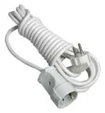 Удлинитель-шнур 1х3м без заземл. 10А IP20 Makel 10007