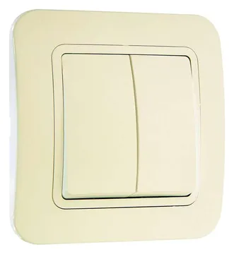 Выключатель 2-кл. СП Lillium 10А IP20 крем./крем. Makel 70203