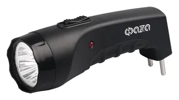 Фонарь аккумуляторный ручной AccuF2-L04-bk 4LED 2 режима: 100проц./25проц. аккум. 0.4А.ч выдвижная вилка индикатор зарядки черн. ФАZА 5000797
