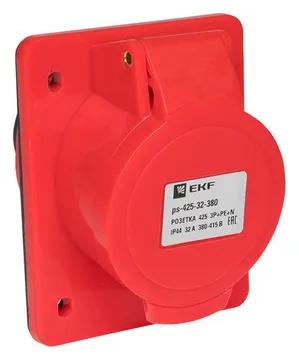 Розетка скрыт. уст. 32А 380В 3P+РЕ+N IP44 (425) EKF ps-425-32-380