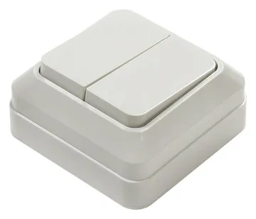 Выключатель 2-кл. ОП Bolleto 10А IP20 7023 бел. ASD / IN HOME 4680005959761