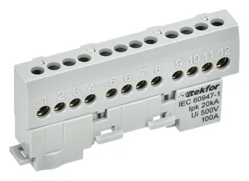 Шина L "фаза" изол. на универс. держ. 6х9-12-Ср TEKFOR IEK TF-NN10-12-KL-K03