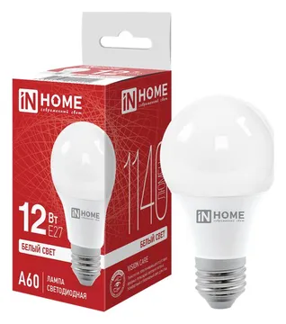 Лампа светодиодная LED-A60-VC 12Вт грушевидная 4000К нейтр. бел. E27 1140лм 230В IN HOME 4690612020242
