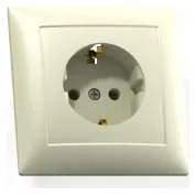 Розетка 1-м СП Селена РС16-370 16А IP20 с заземл. сл. кость Кунцево 8146