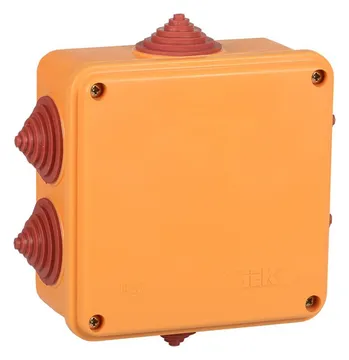 Коробка распаячная огнестойкая ПС 100х100х50 4P 6кв.мм IP55 6 вводов IEK UKF30-100-100-050-4-6-09