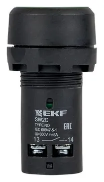 Кнопка SW2C-11 с фиксацией зел. NO+NC PROxima EKF sw2c-11f-g