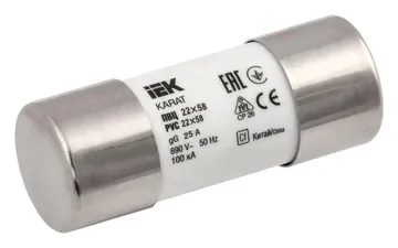 Вставка плавкая цилиндрическая ПВЦ 22х58 25А KARAT IEK MFL30-025