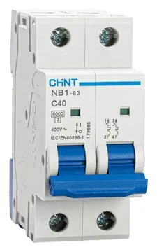 Выключатель автоматический модульный 2п C 40А 6кА NB1-63 (R) CHINT 179665