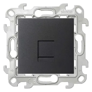 Розетка телефонная СП Simon 24 RJ11 IP20 механизм графит Simon 2410480-038