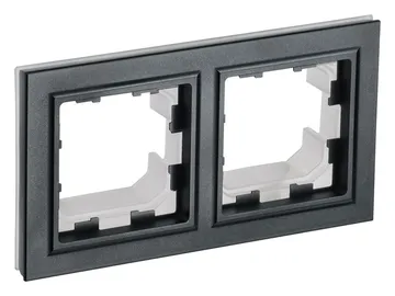 Рамка 2-м IP44 BRITE РУ-2-БрЧ-44 черн. IEK BR-M22-44-K02