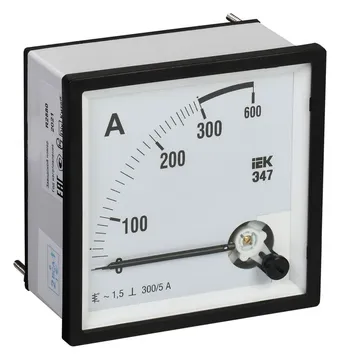 Амперметр Э47 72х72мм 300/5А кл. точн. 1.5 IEK IPA10-6-0300-E