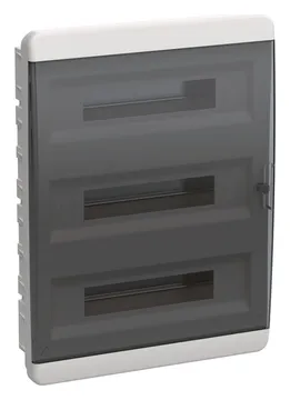 Корпус ЩРВ-П-54 TEKFOR IP41 черн. прозр. дверь пластик. IEK TF5-KP12-V-54-41-K01-K03