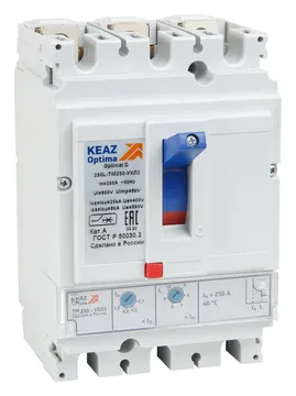 Выключатель автоматический 3п 160А диапазон уст. 100...250А 40кА OptiMat D250N-TM160-УХЛ3 КЭАЗ 291432