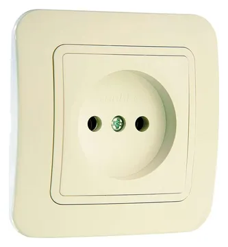 Розетка 1-м СП Lillium 16А IP20 без заземл. крем./крем. Makel 70222