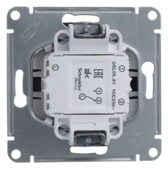 Переключатель проходной 1-кл. СП Glossa 10А IP20 (сх. 6а) 10AX механизм антрацит SE GSL000761