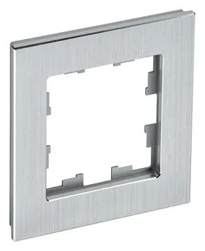 Рамка 1-м BRITE РУ-1-1-БрА металл алюм. IEK BR-M12-M-K47