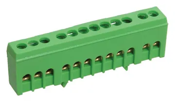 Шина PE "земля" в корп. изол. на DIN-рейку ШНИ-6х9-12-К-З IEK YNN10-69-12KD-K06