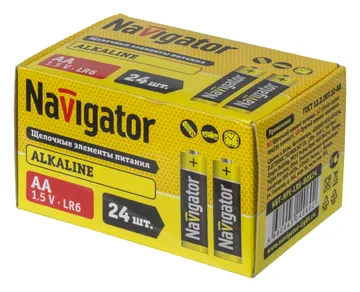 Элемент питания алкалиновый AA/LR6 14 060 NBT-NPE-LR6-BOX24 (уп.24шт) Navigator 14060