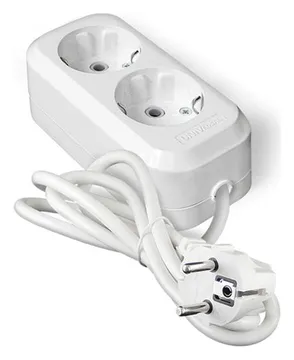Удлинитель 2х2м с заземл. 16А IP20 Е-302 ПВС 3х1 АБС-пластик UNIVersal 9631972
