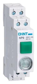 Кнопка модульная NP9-10D3/1 с подсветкой 1НО AC/DC 230В зел. (R) CHINT 584054