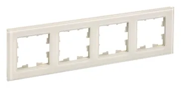 Рамка 4-м BRITE РУ-4-2-БрВа стекло ванильн. IEK BR-M42-G-K10