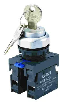 Переключатель с ключом NP8-20Y/31 3 полож. с фиксацией 2НО IP65 (R) CHINT 667185