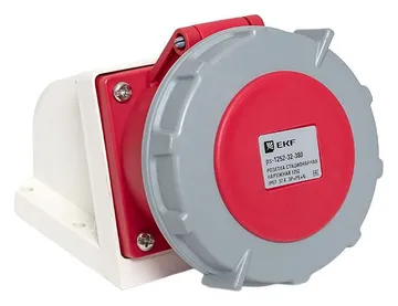 Розетка стационарная наружная 1252 3Р+РЕ+N 32А 380В IP67 PROxima EKF ps-1252-32-380