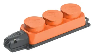 Колодка 3-м ОМЕГА РБ33-1-0м IP44 каучук оранж. IEK PKR61-016-2-K09