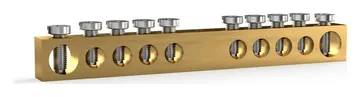 Шина PEN "земля-ноль" 6х9мм 10 отвер. латунь TOKOV ELECTRIC TKE-BCB-69-10-N/PEN