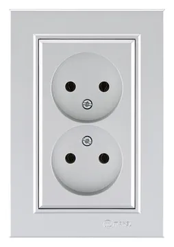 Розетка 2-м СП Karea 10А IP20 б/з сереб. Makel 56065017