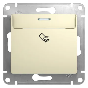 Выключатель карточный 1-кл. 1мод. СП Glossa 10А IP20 (сх. 6) механизм беж. SE GSL000269