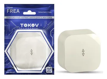 Переключатель 1-кл. ОП Frea 10А IP20 250В АБС-пластик беж. TOKOV ELECTRIC TKE-FR-P1-C02