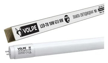 Лампа светодиодная LED-T8-10W/NW/G13/FR/FIX/N 10Вт матовая 4000К нейтр. бел. G13 неповорот. Volpe UL-00001454