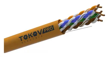 Кабель витая пара U/UTP 4х2х23AWG(0.57мм) кат.6 ZH нг(А)-HF (LSZH) indoor 305м (м) PRO TOKOV ELECTRIC TKP-C06-U42-6-RU-LSZH