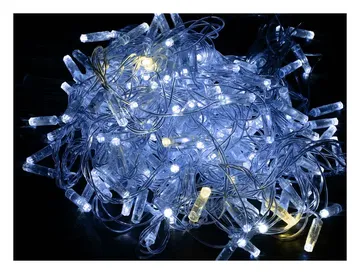 Гирлянда "Нить" 10м 100LED бел. IP44 провод прозр. 230В мерцание транзит IEK LGDU121-2-100-10-T-S-44