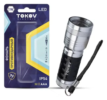 Фонарь ручной на батарейках 3xAAA LED TOKOV ELECTRIC TKE-RF-B-02
