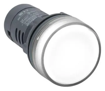 Лампа светосигнальная SB7 d22мм 230В AC бел. моноблочная SE SB7EV07MP