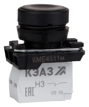 Кнопка КМЕ 4511м 1но+1нз цилиндр IP54 черн. КЭАЗ 248246