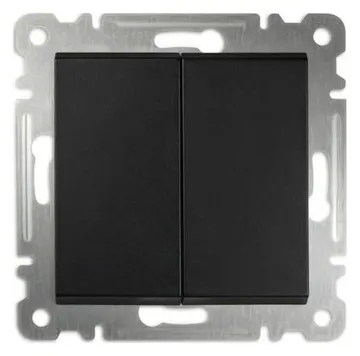 Выключатель 2-кл СП 10А IP20 250В механизм Karea черн. Makel 57054003