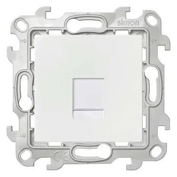 Розетка телефонная СП Simon 24 RJ11 IP20 механизм бел. Simon 2410480-030