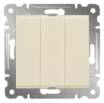 Выключатель 3-кл. СП Karea 10А IP20 механизм крем. Makel 57010091