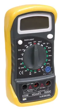 Мультиметр цифровой Master MAS838L IEK TMD-3L-838