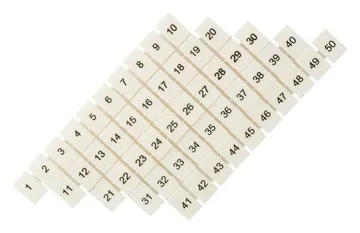 Маркеры для UT/ST/Push-in 2.5 с нумерацией 1-50 (уп.100шт) EKF zb-st-2.5-1-50