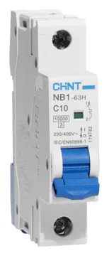 Выключатель автоматический модульный 1п C 10А 10кА NB1-63H (R) CHINT 179782