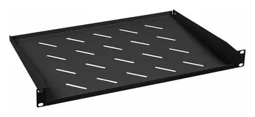 Полка консольная перфорированная SH-J017-1U-315-BK 19дюйм 1U Г=315мм RAL 9004 черн. Cabeus 8626c