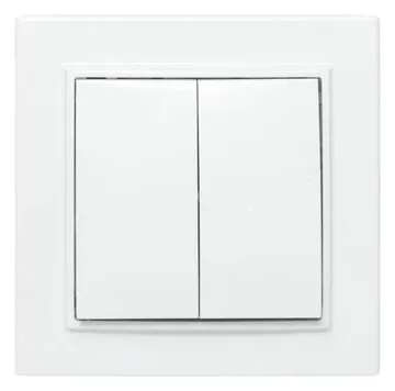 Выключатель 2-кл. СП Минск 10А IP20 бел. Basic EKF ERV10-023-10