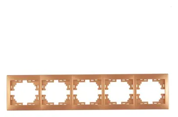 Рамка 5-м Mira горизонт. метал. зол. LEZARD 701-1300-150