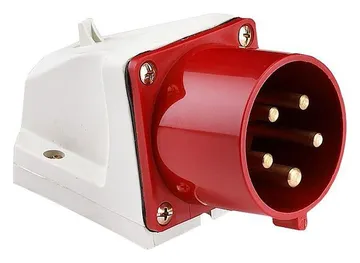Вилка стационарная 525 32А 3P+PE+N 380В IP44 EKF ps-525-32-380