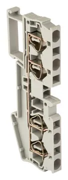 Колодка клеммная ST-2.5 28А 4 вывода пружинная сер. EKF plc-jxb-st-2.5-4