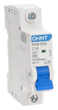 Выключатель автоматический модульный 1п C 16А 4.5кА NXB-63S (R) CHINT 296710